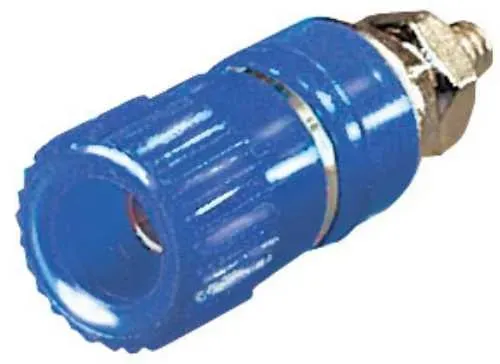T.E.G. banaan stekkerbus 4mm inbouw blauw