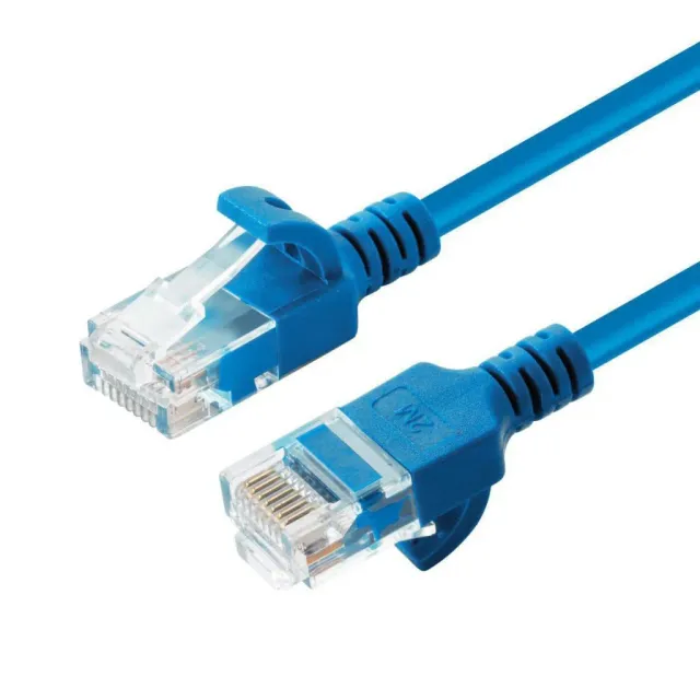 Microconnect CAT6a U/UTP Slim netwerkkabel 20m blauw dun
