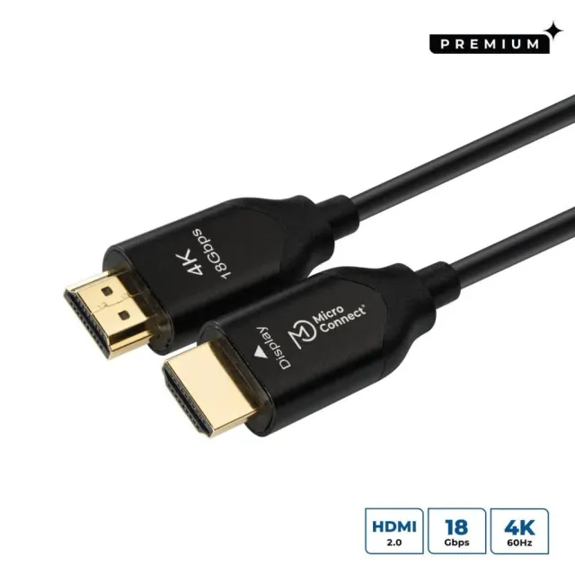 MicroConnect Premium HDMI 2.0 glasvezel hdmi kabel 110m 4K