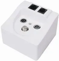T.E.G. Contactdoos TV Internet Telefonie wandcontactdoos
