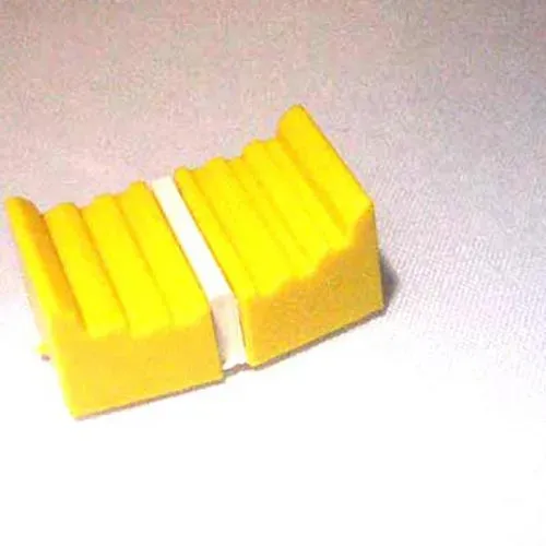 T.E.G. schuifknop 22x14 mm geel