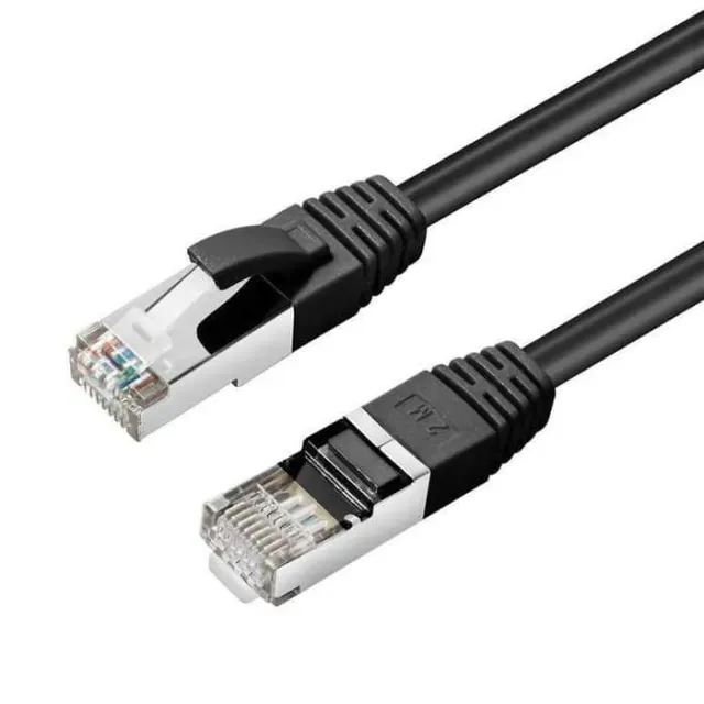 Microconnect CAT6 S/FTP netwerkkabel 0,15m zwart afgeschermd
