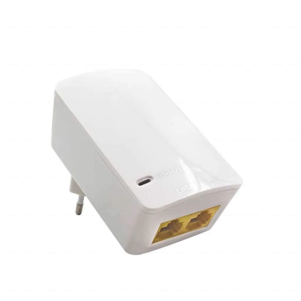Microconnect PoE injector 48V 15,4W EU stekker 1-poort