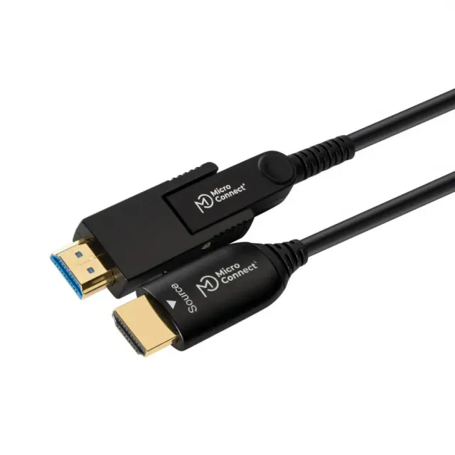 Microconnect Premium HDMI kabel A-D 5m glasvezel met adapter