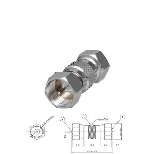 T.E.G. F koppelstuk 2x male coax verbinder