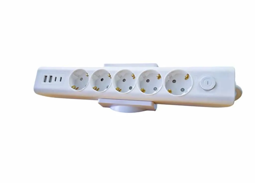 Microconnect MC-DESKMOUNTW stekkerdoos houder klem wit
