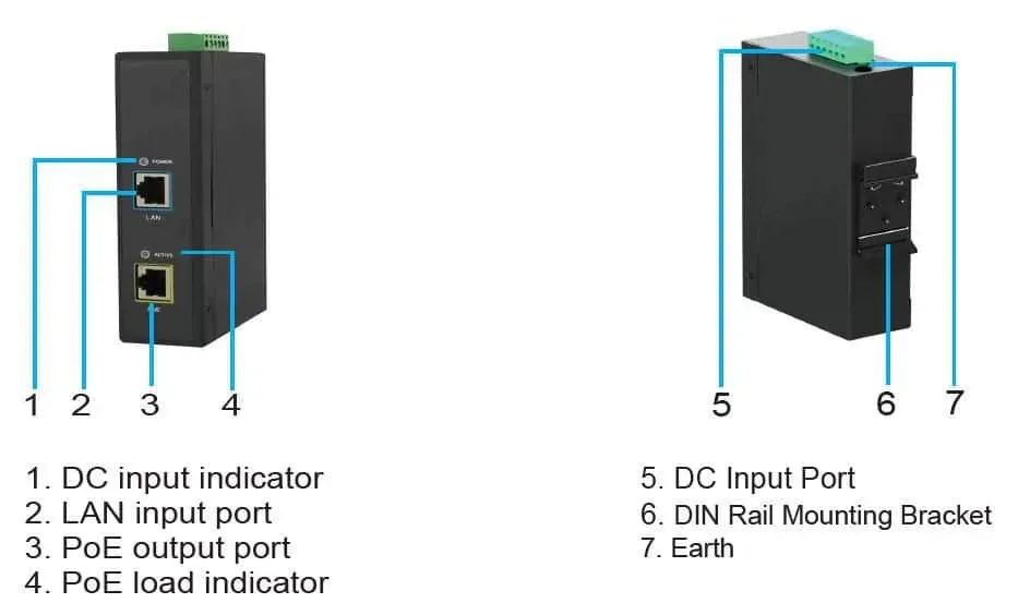 Microconnect POEINJ-30W-IND PoE injector 30W industrieel