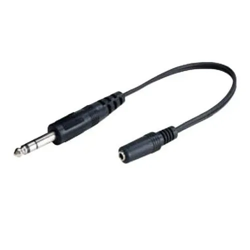 T.E.G. verloopkabel 3,5mm female naar 6,3mm male stereo 0,2m