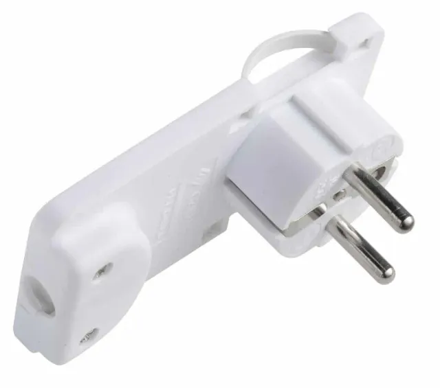 Microconnect Schuko Haakse Stekker Plat Wit