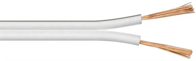 Microconnect luidsprekerkabel 100m wit 2x0,75mm²