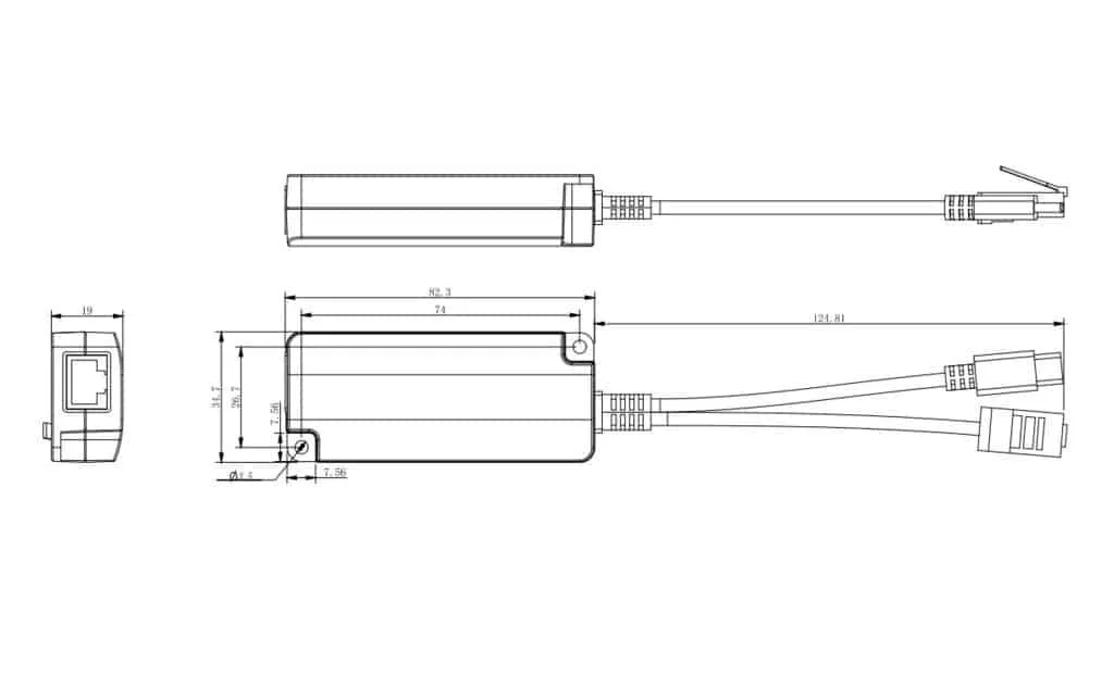 Microconnect MC-POESPLITTER-CW PoE splitter 5V USB-C