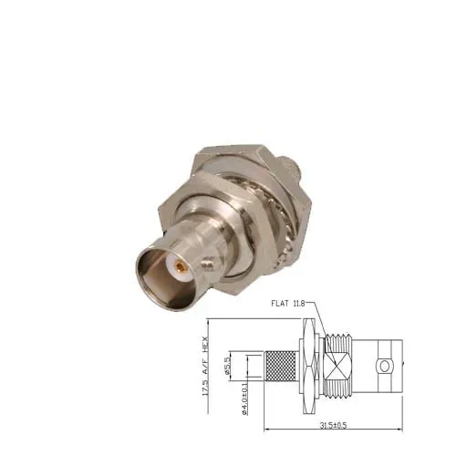 T.E.G. BNC chassisdeel crimp voor RG58 kabel