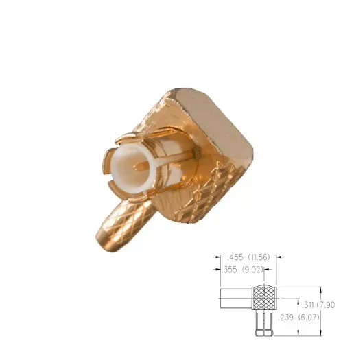 T.E.G. MCX Crimp Plug Male Haaks Connector RG174/316