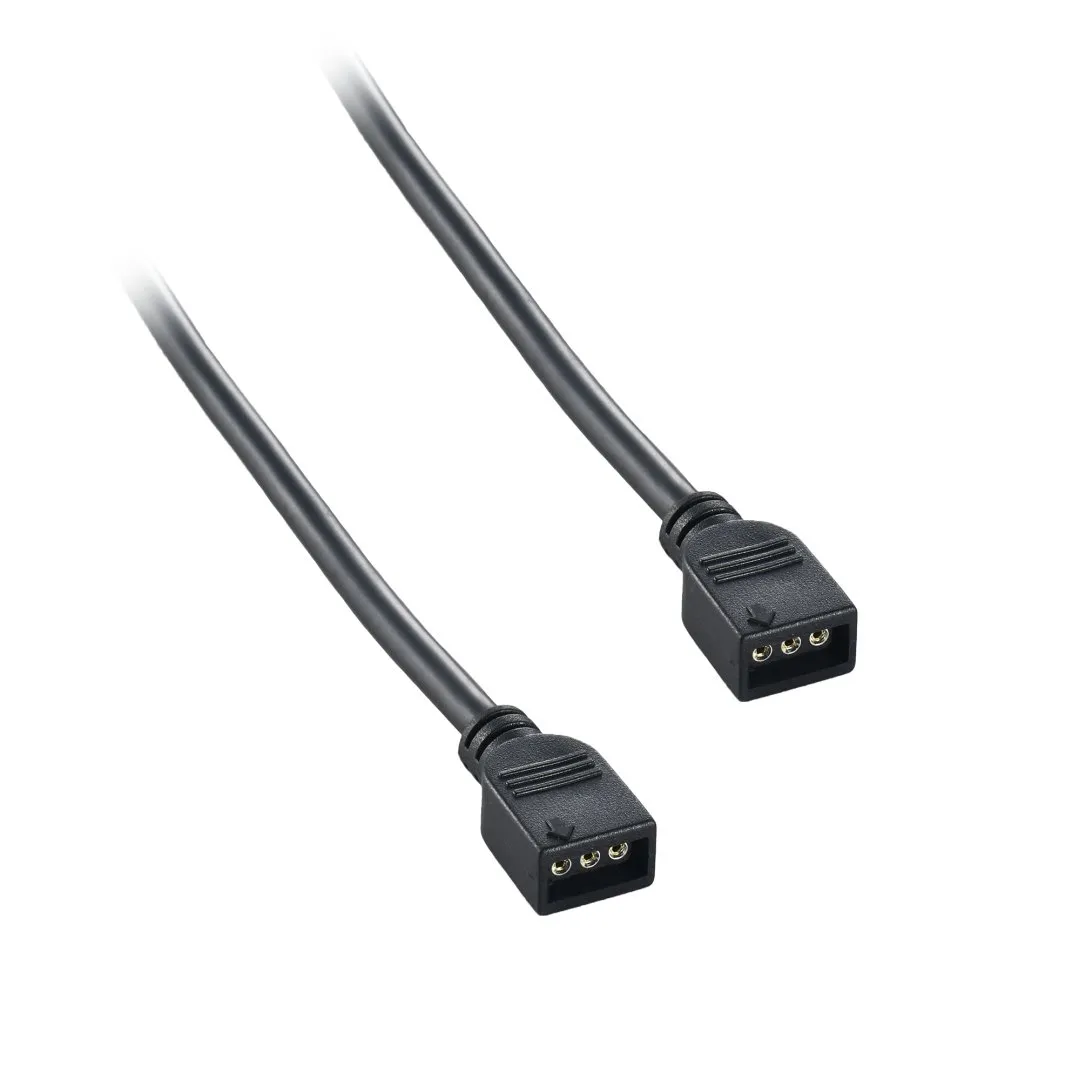 CableMod 3-pins LED verlengkabelset zwart