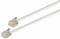 T.E.G. T19-6W telefoonkabel RJ11 6 meter wit