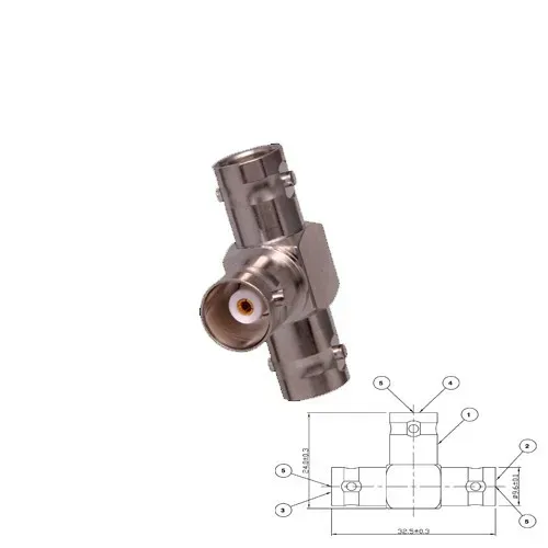 T.E.G. BNC T-adapter 3x female 50 ohm