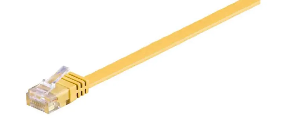 Microconnect CAT6 platte netwerkkabel 2m geel Flat