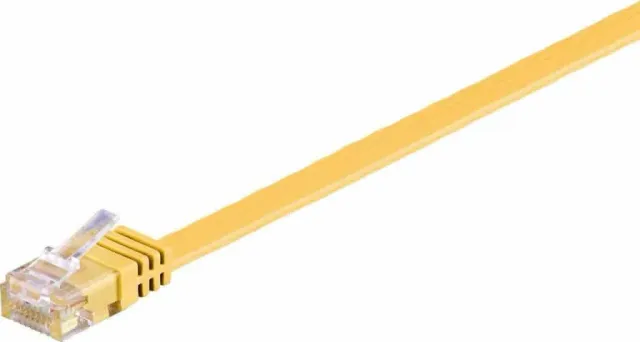 Microconnect CAT6 Flat netwerkkabel 0,5m geel plat