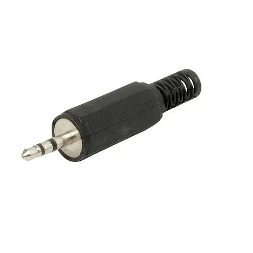 T.E.G. 2,5mm stereo stekker male kunststof per stuk