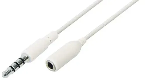 T.E.G. audiokabel iPhone wit 10cm 3,5mm 4 naar 3-pin