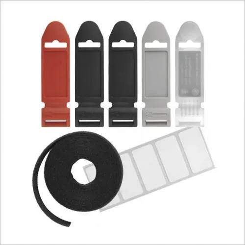 Label the Cable klittenband zwart 3 m met labels