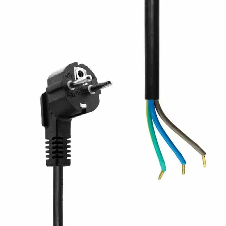 MicroConnect Schuko open end stroomkabel 3 m zwart