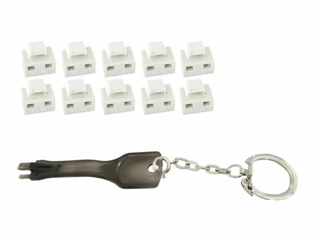 Microconnect RJ45 port blocker 10 stuks wit sleutel