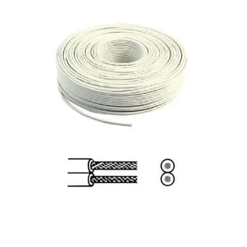 T.E.G. Luidsprekerkabel 2x1mm Wit 100 Meter Rol 2-aderig