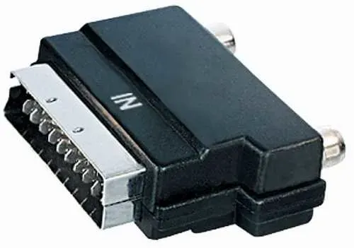 T.E.G. Scart verloopadapter male naar 2x cinch female