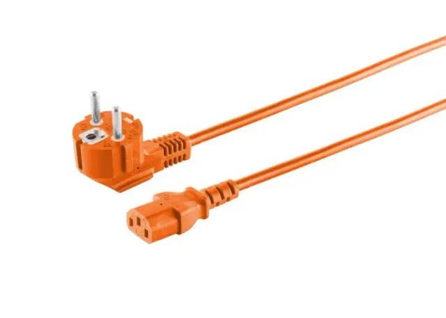 Microconnect stroomkabel Schuko haaks C13 1,8m oranje
