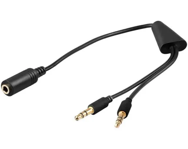 Microconnect Minijack Splitterkabel 3,5mm 0,4m headset