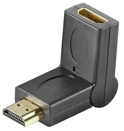 Microconnect HDMI adapter 180° haaks M/F zwart