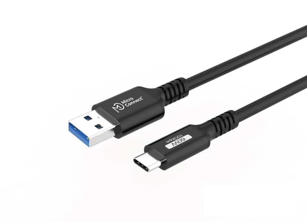 Microconnect Premium USB-C naar USB-A kabel 0,15m 60W 10Gbps