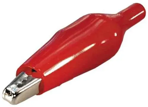 T.E.G. krokodilleklem geisoleerd rood soldeer