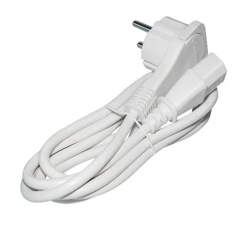 T.E.G. CEE 7/7 haakse Schuko C13 kabel 1,5 m wit