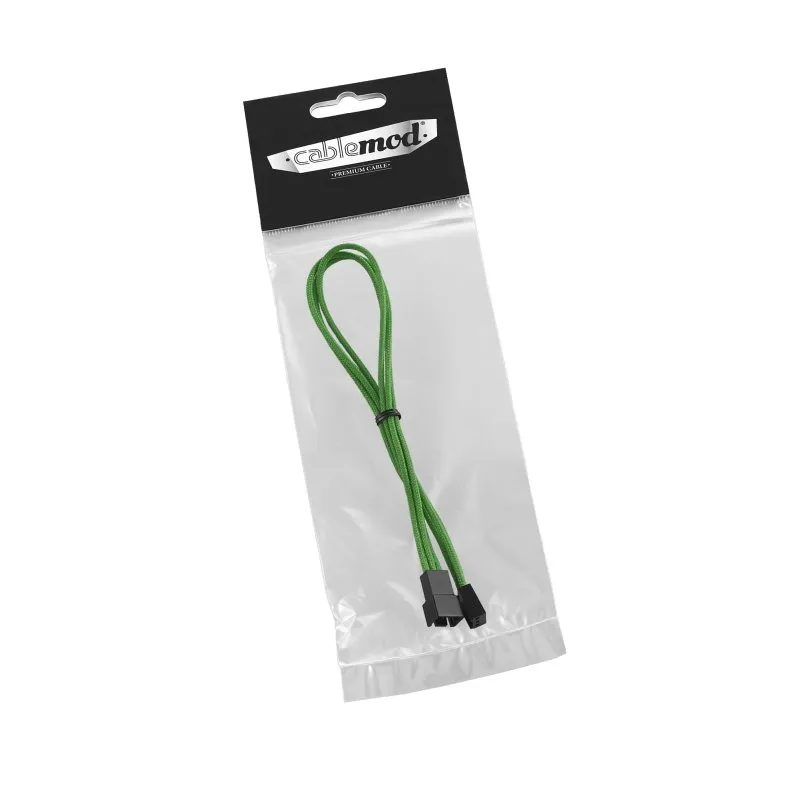 CableMod ModFlex fan verlengkabel 3-pin 30cm groen