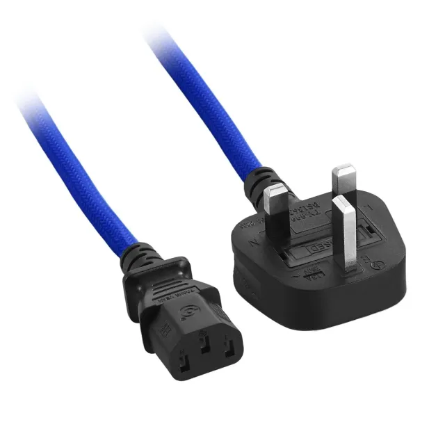 CableMod ModMesh C13 voedingskabel 2m UK stekker blauw