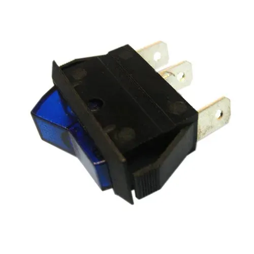 T.E.G. Wipschakelaar 12V 20A blauw 27x11,8mm