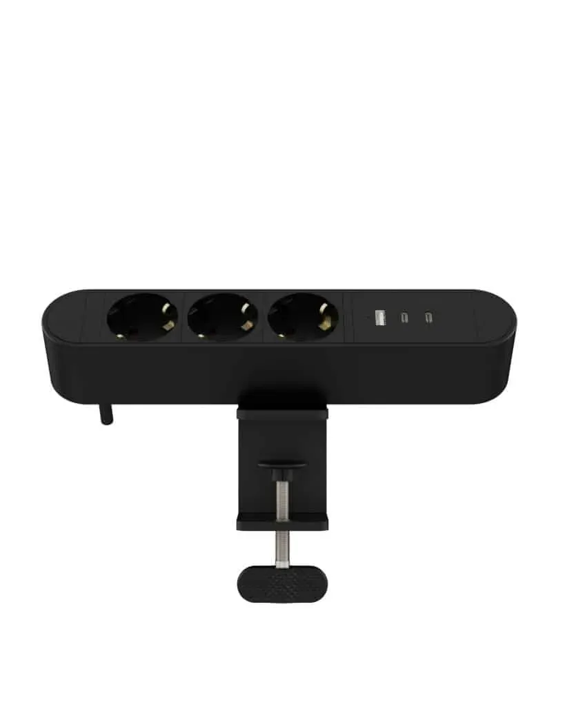 Microconnect tafelcontactdoos 3x Schuko + USB 30W 1,8m