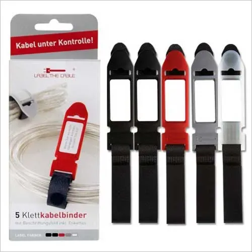 Label the Cable Original Klittenband 5 stuks mix kleur