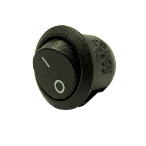 T.E.G. wipschakelaar inbouw zwart 1x aan-uit 23mm