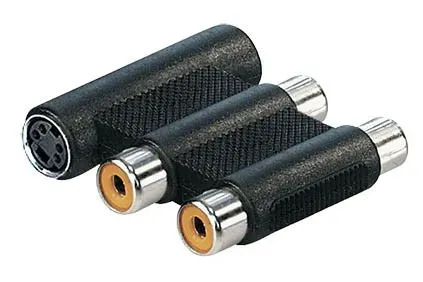 T.E.G. S-VHS verloopadapter cinch female 2x female