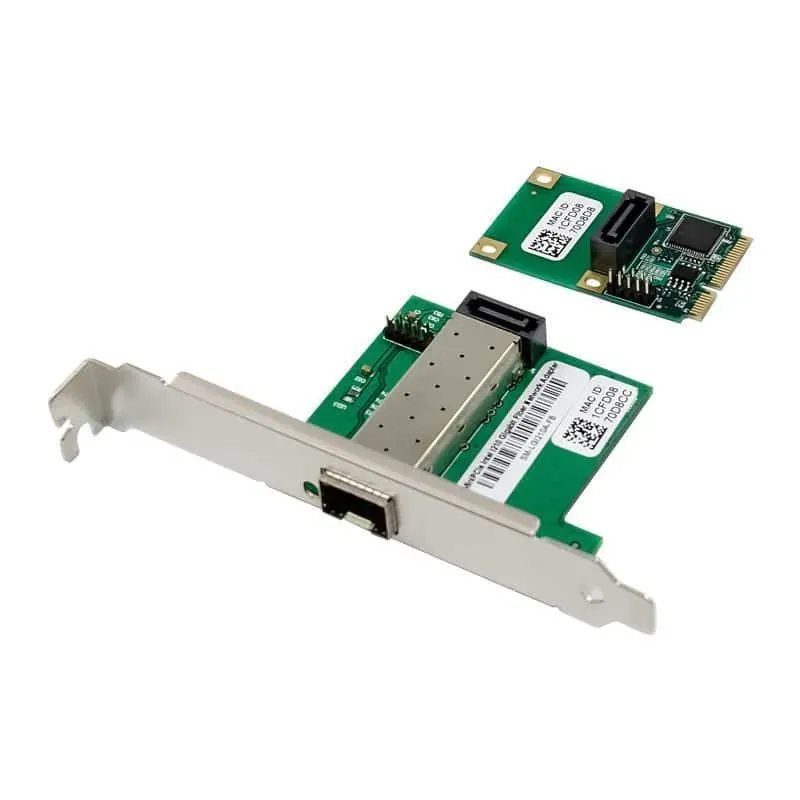 Microconnect MiniPCIe I210 netwerkkaart 1GbE SFP glasvezel