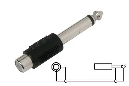 T.E.G. Verloopadapter Cinch F - 6,3mm Mono M