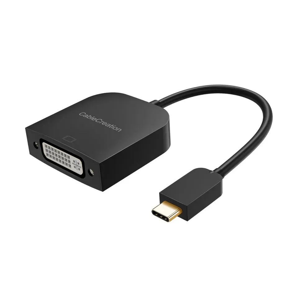 CableCreation USB-C DVI Adapter 1080p zwart