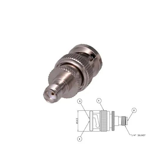 T.E.G. BNC naar SMA verloopadapter M/F coax