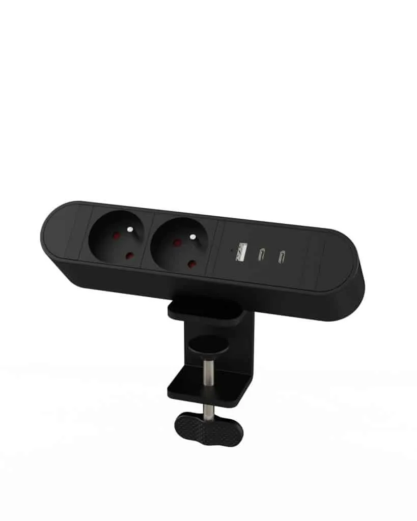 Microconnect stekkerdoos Frans 2-voudig USB-C 30W 1,8m