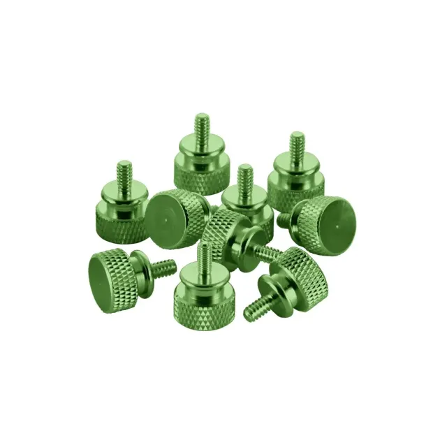 CableMod Anodized Aluminum thumbscrews UNC 6-32 groen