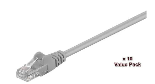 Microconnect CAT5e U/UTP netwerkkabel 10m grijs 10 stuks