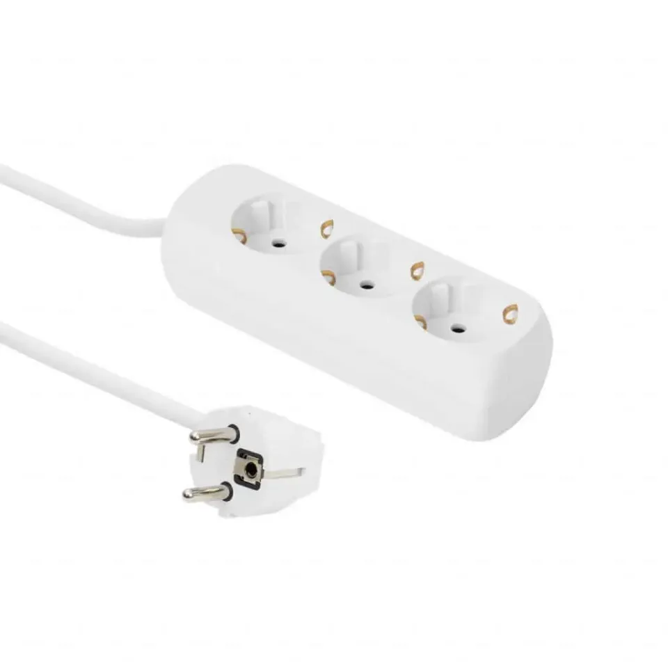 Microconnect stekkerdoos 3-voudig 3m wit schuko